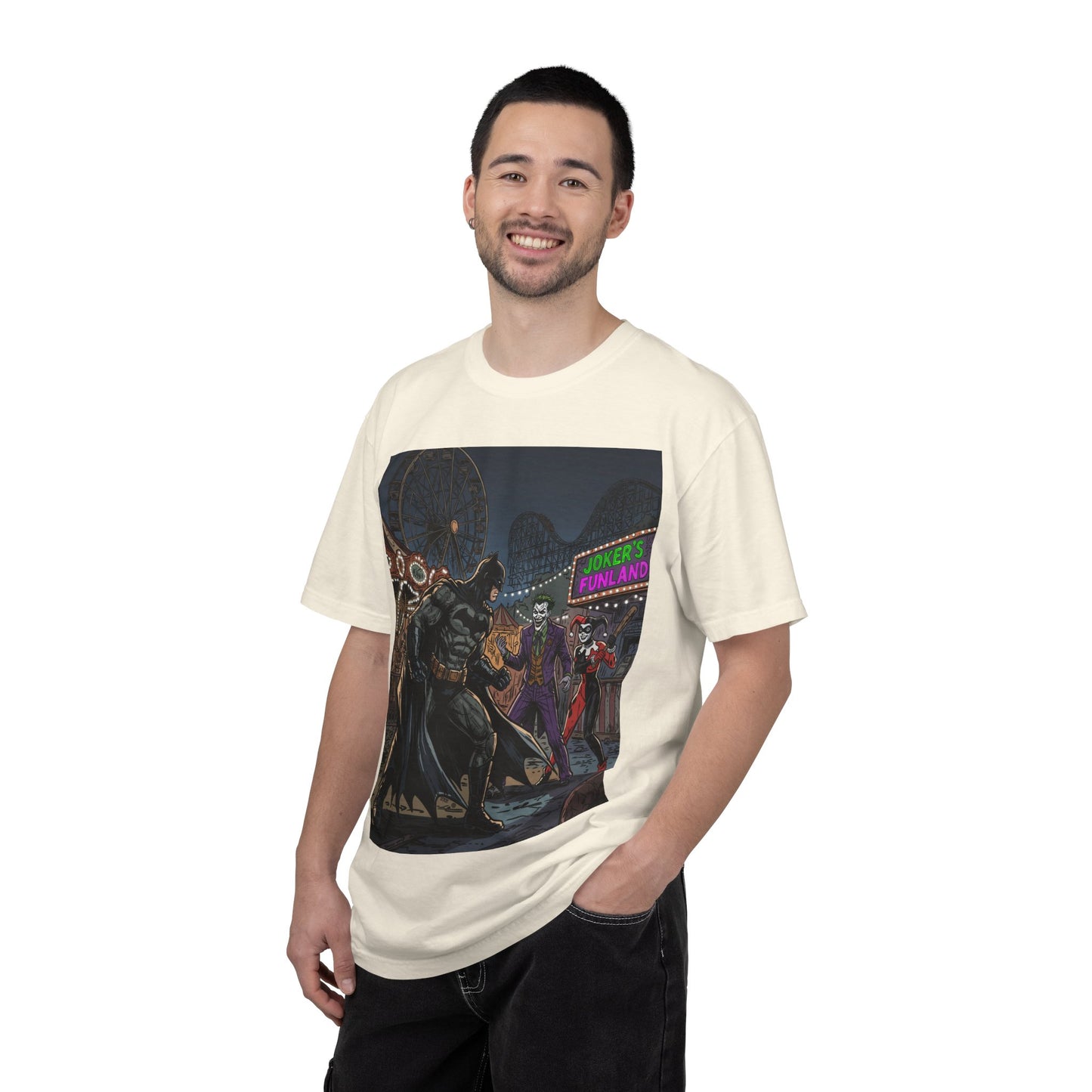 Batman vs Joker Graphic T-Shirt — Gotham Carnival Night Tee