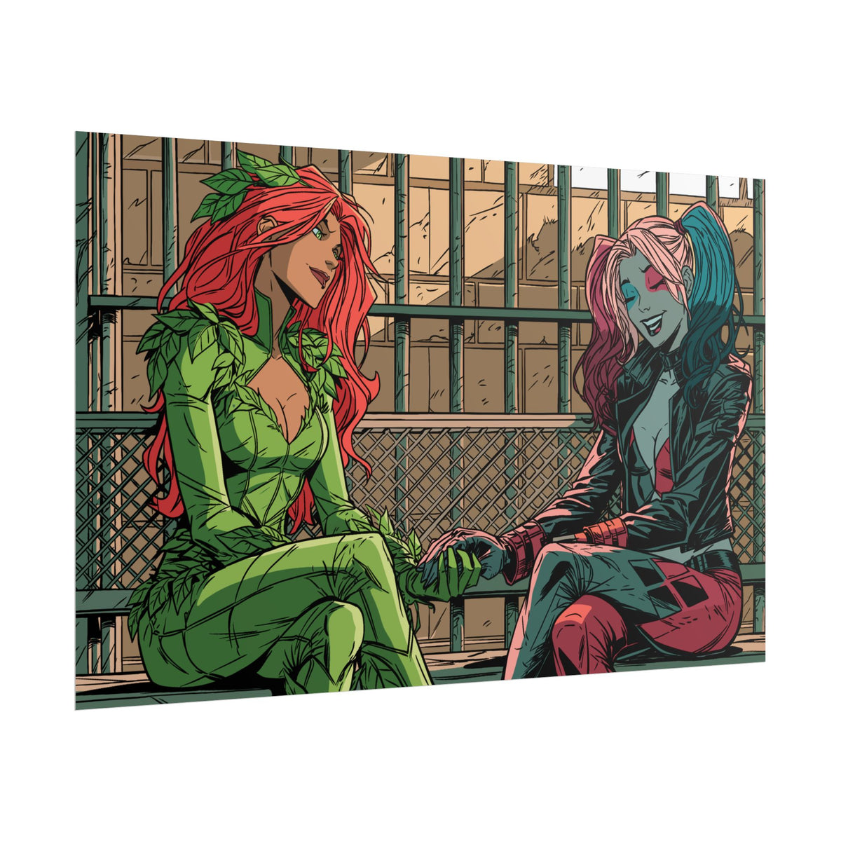 Poison Ivy & Harley Quinn - Jail Cell - Poster
