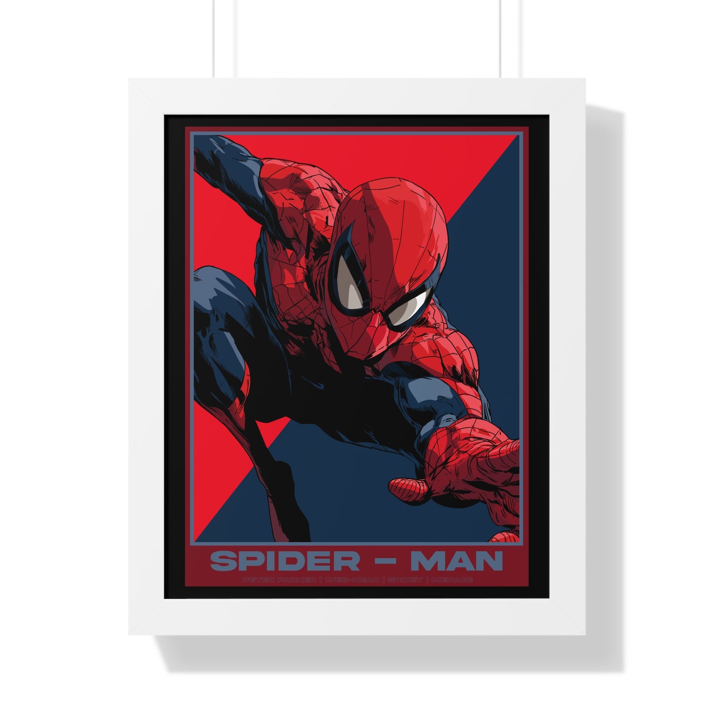 Spider-Man Framed Poster — Vertical Comic Art Print