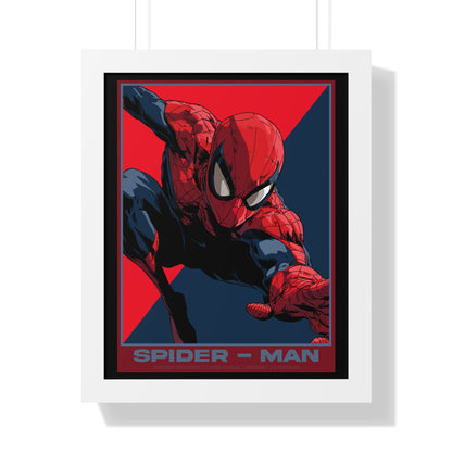 Spider-Man Framed Poster — Vertical Comic Art Print