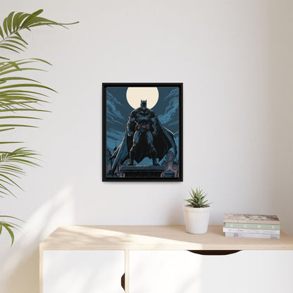 Batman Moonlit Matte Canvas Framed Print