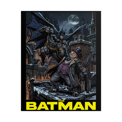 Batman vs Penguin Cinematic Rolled Poster