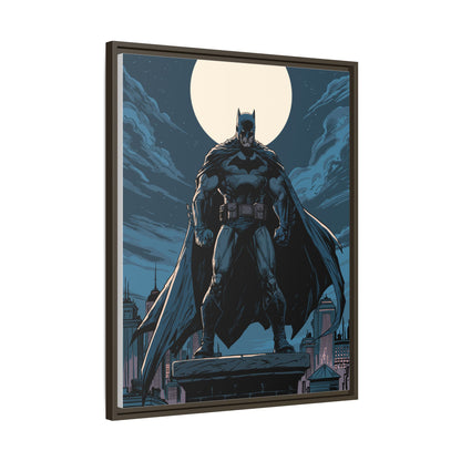 Batman Moonlit Matte Canvas Framed Print