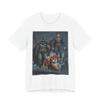 Superhero Team Graphic Tee — Batman, Superman & The Flash