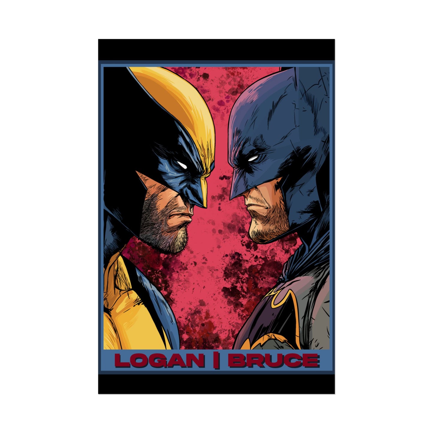 Batman and Wolverine Cinematic Rolled Poster