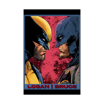 Batman and Wolverine Cinematic Rolled Poster