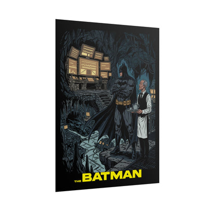 Batman Cave Poster with Text - The Batman Rolled Art Print