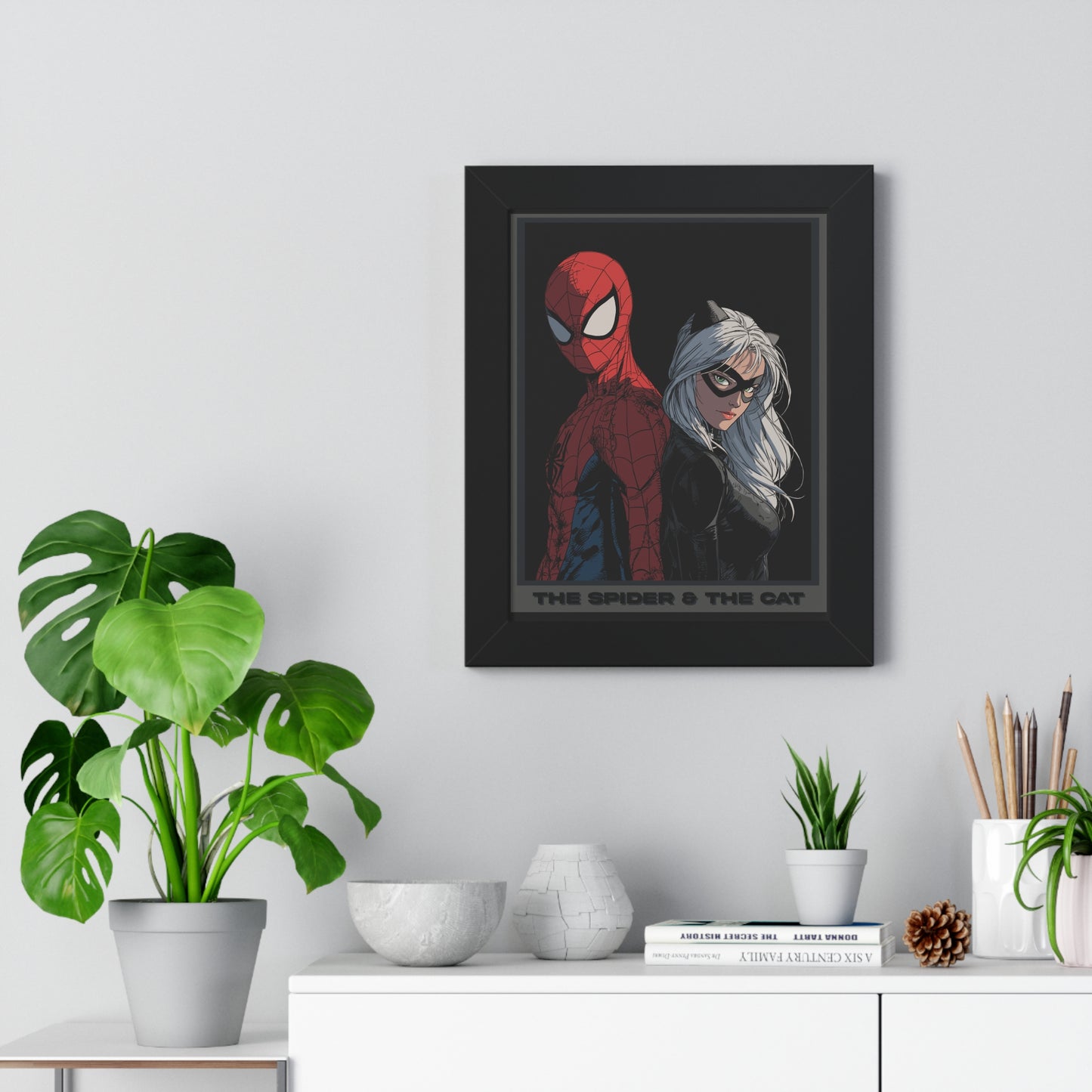 Spider & The Cat Framed Poster