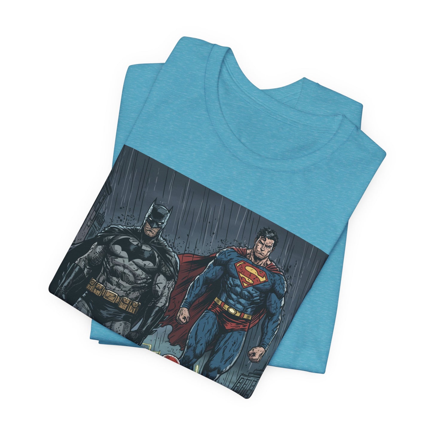 Superhero Team Graphic Tee — Batman, Superman & The Flash