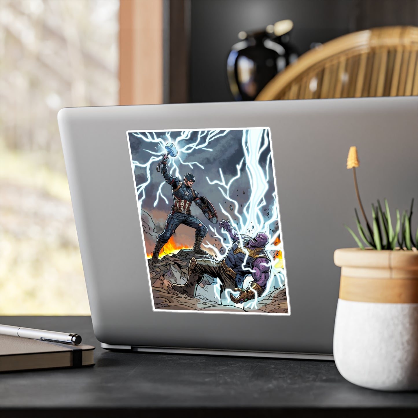 Cap & Mad Titan - Sticker