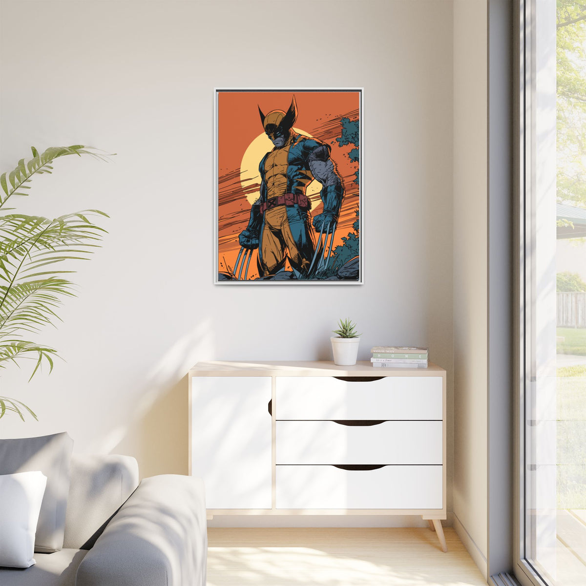 Wolverine Matte Framed Canvas Print