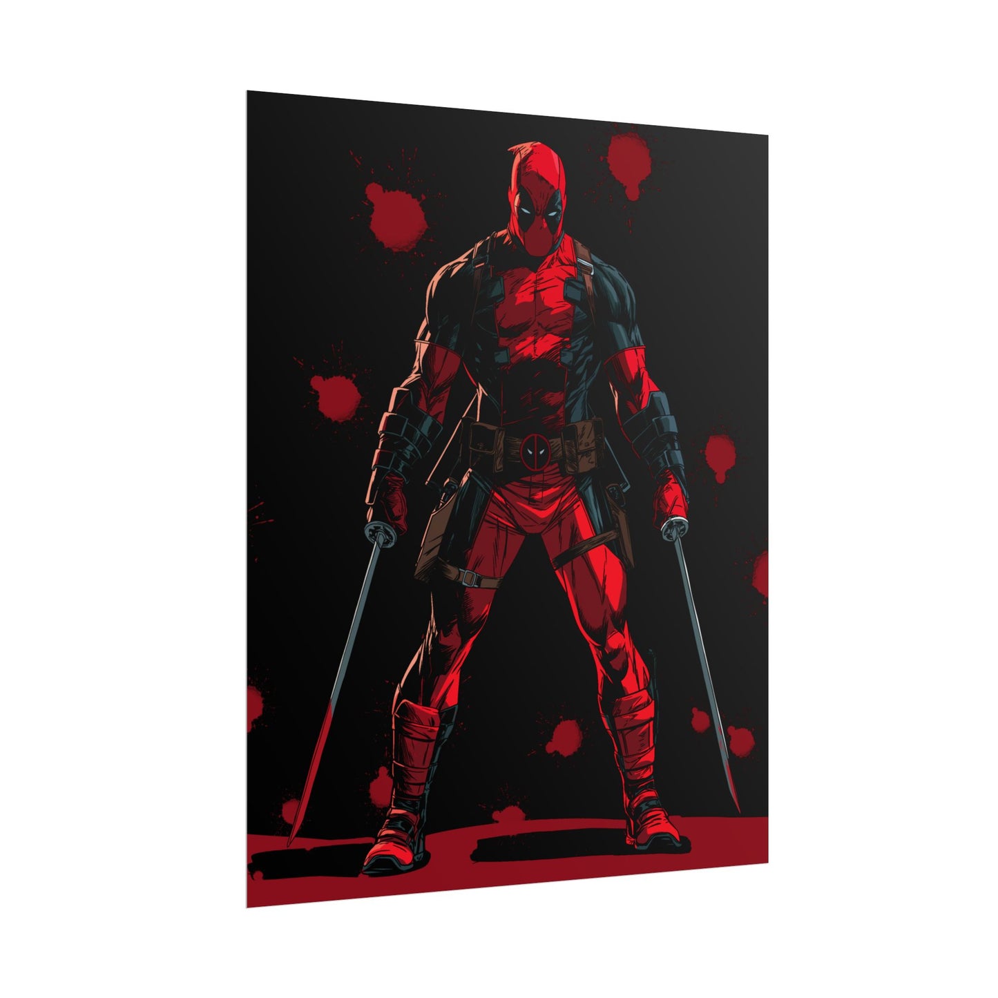 Deadpool Red & Black Poster