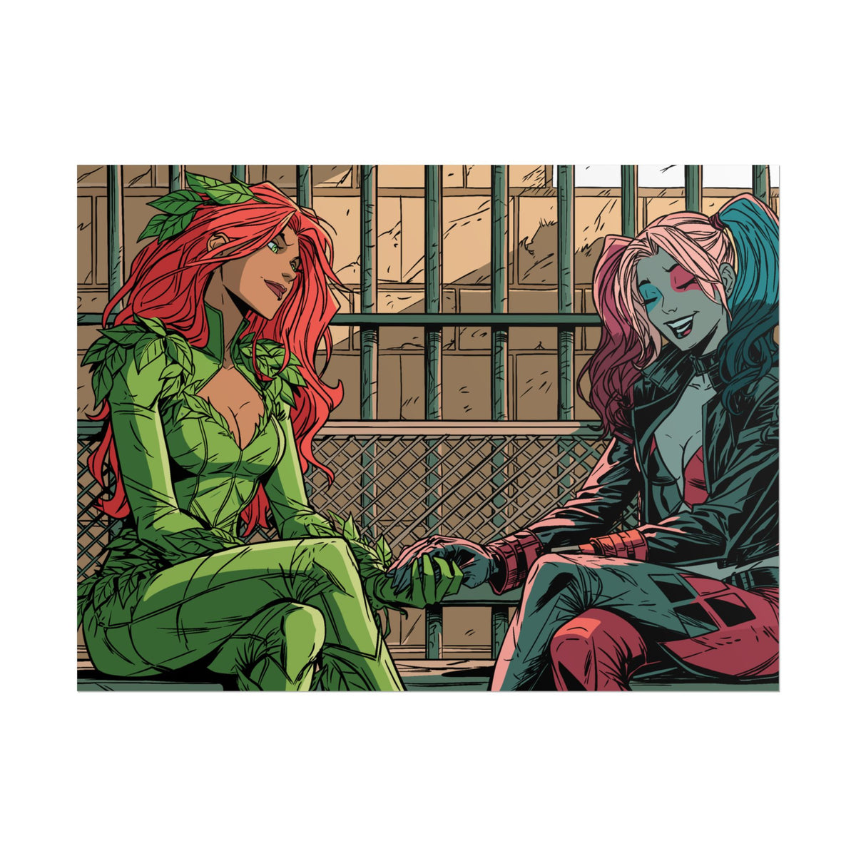 Poison Ivy & Harley Quinn - Jail Cell - Poster