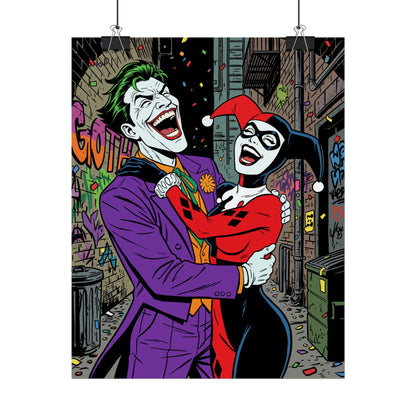 Joker & Harley Quinn Art Print