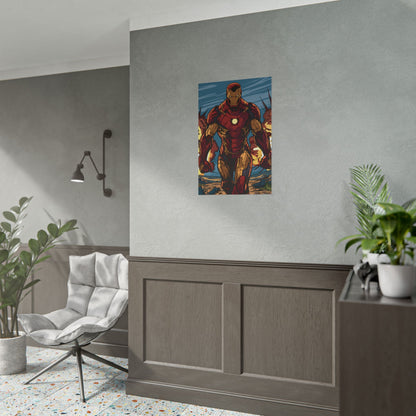 Iron Man Comic Art Poster — Rolled Superhero Wall Print