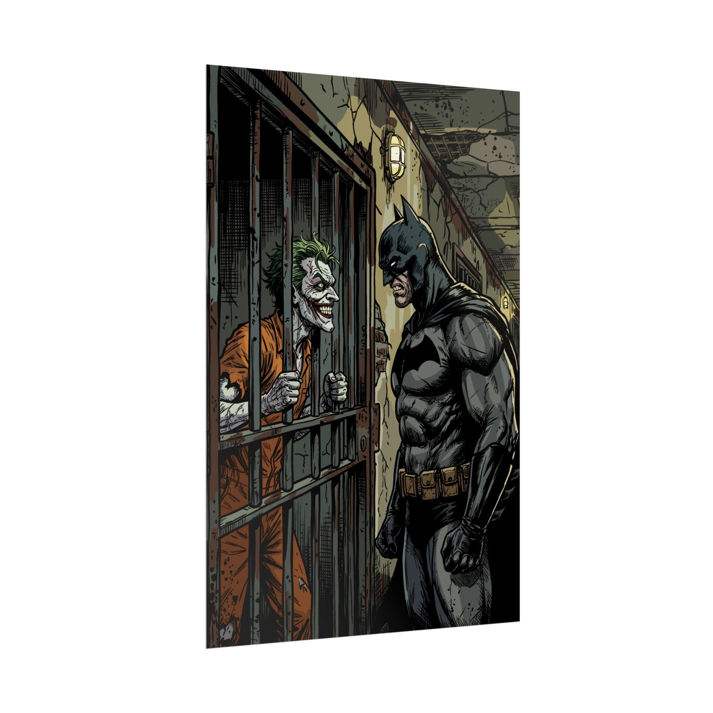 Batman vs Joker Comic Poster — Rolled Graphic Art Print