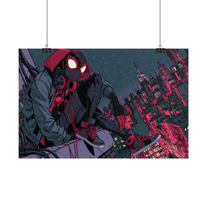 Spider-Verse Miles Morales Poster — Neon City