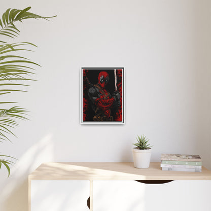 The Merc #2 - Framed Canvas Wall Art — Comic Antihero Sword Portrait