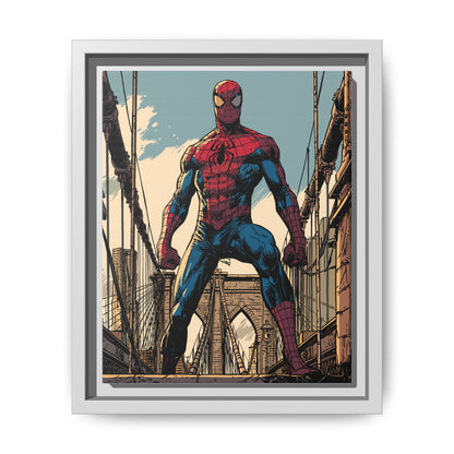 Spider-Man Comic Art Matte Framed Canvas