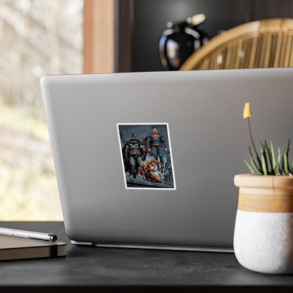 Superhero Trio Vinyl Sticker — Batman, Superman & Flash