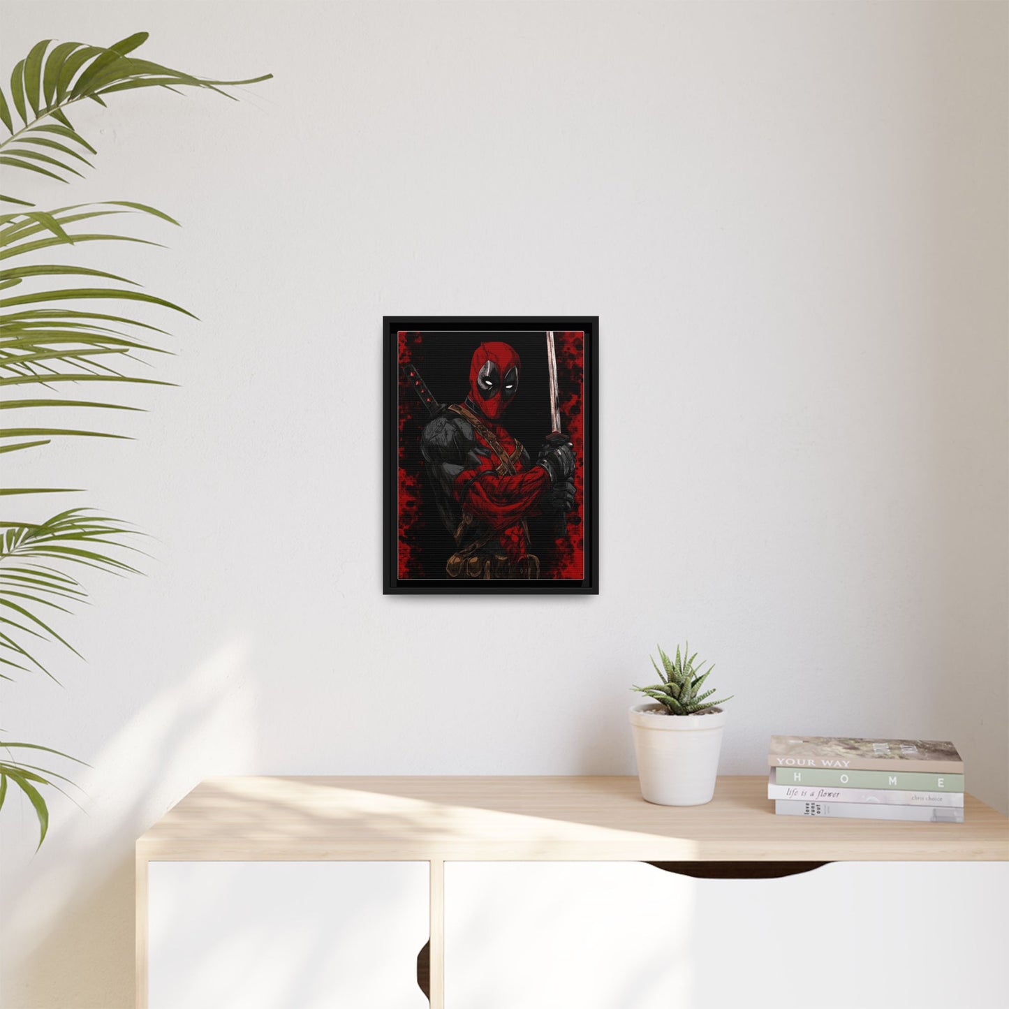 The Merc #2 - Framed Canvas Wall Art — Comic Antihero Sword Portrait