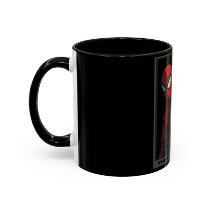 Spider & Cat Duo Accent Coffee Mug – Black 11/15oz