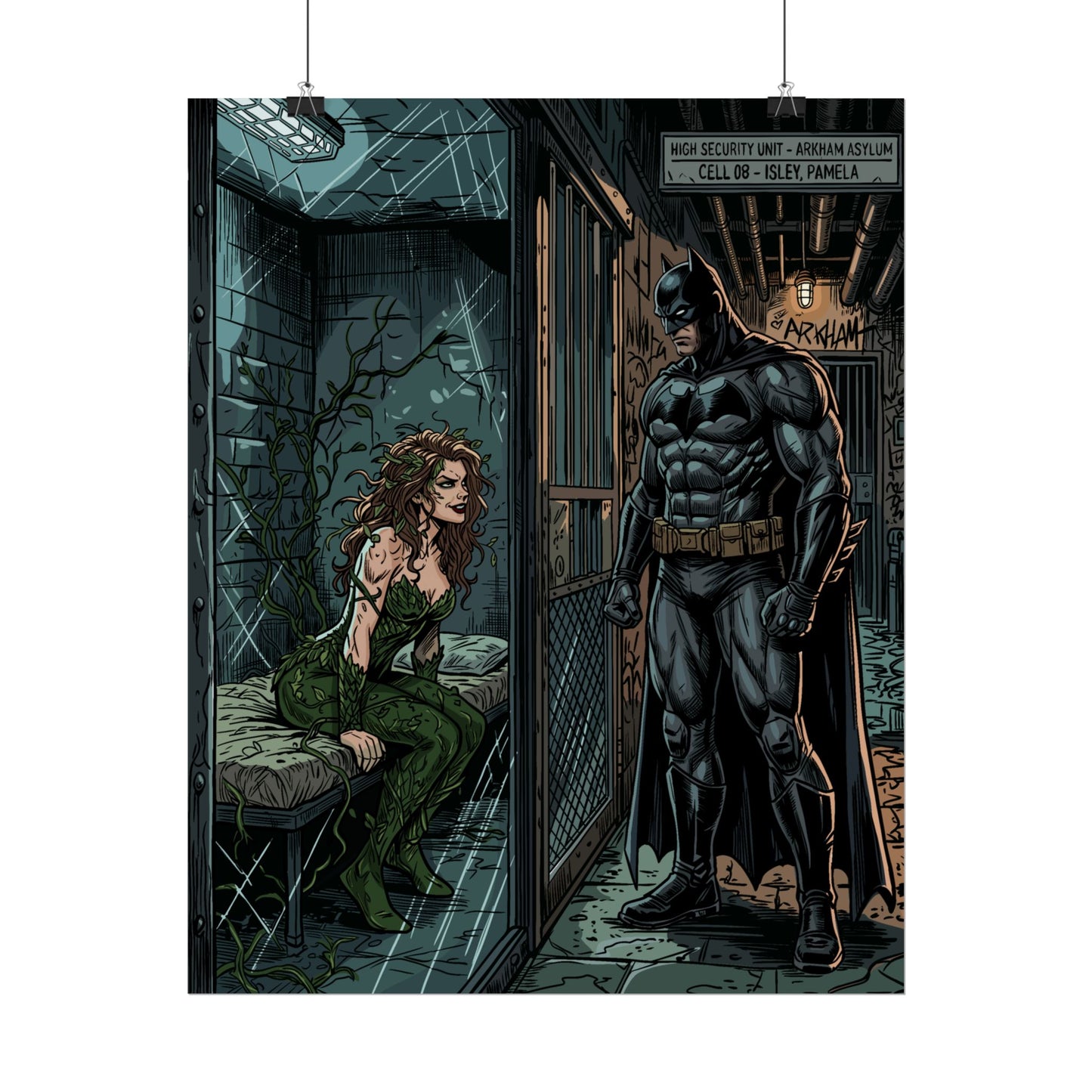 Batman & Poison Ivy Arkham Poster