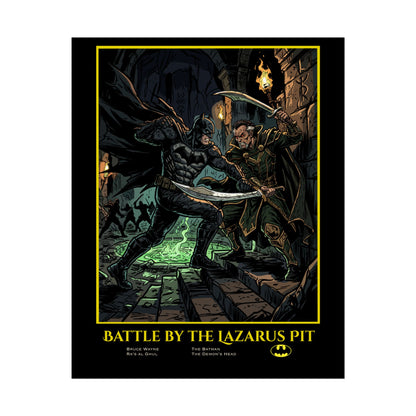 Batman "Battle by the Lazarus Pit" Poster — Rolled Collectible Art Print