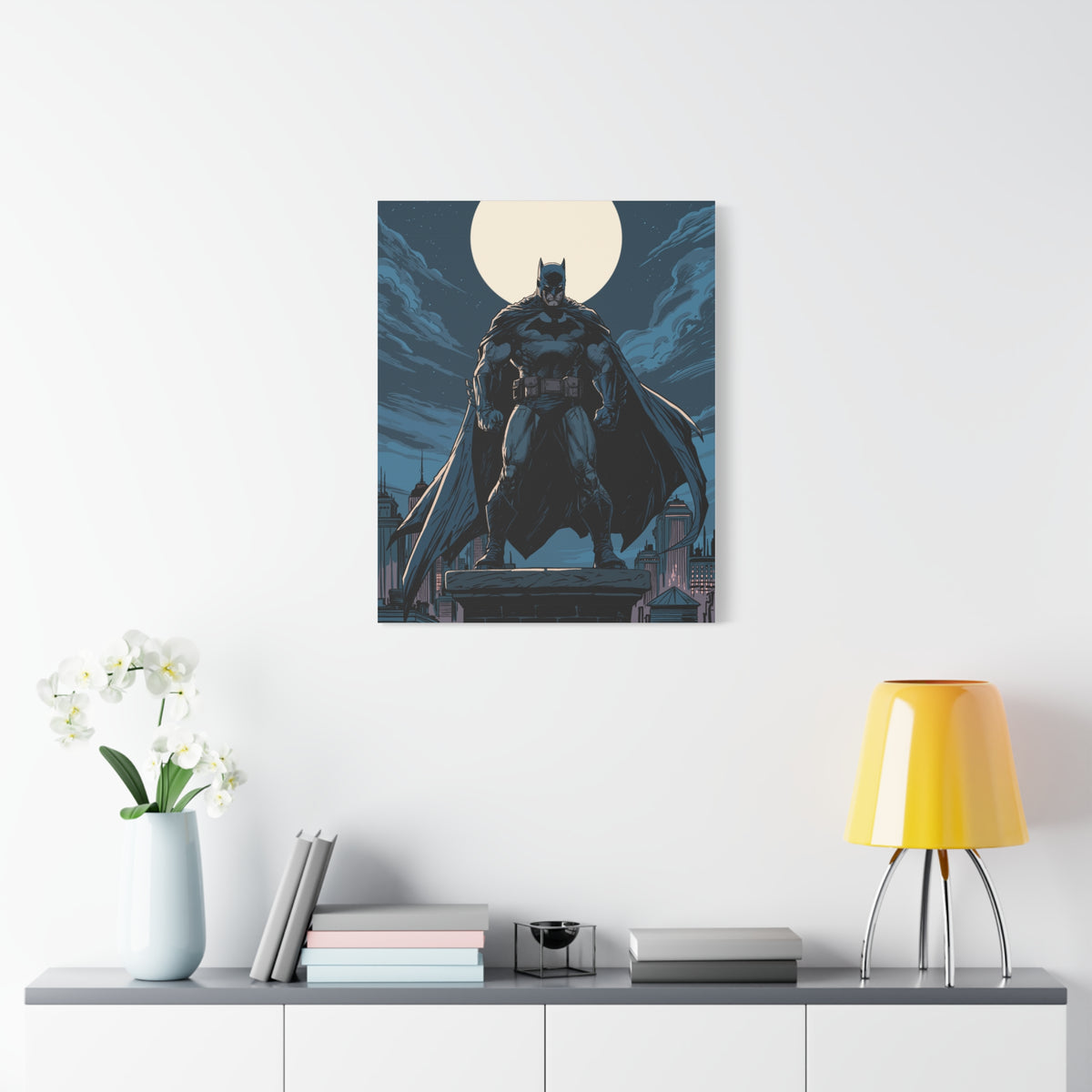 Batman Canvas Wall Art — Dark Knight Stretched Matte Canvas Print