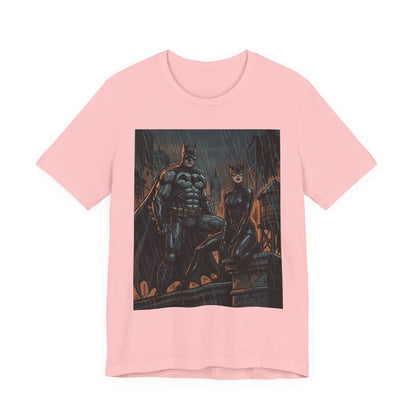 Batman & Catwoman Rain Night T‑Shirt