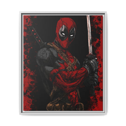 The Merc #2 - Framed Canvas Wall Art — Comic Antihero Sword Portrait