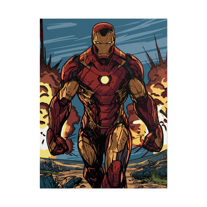 Iron Man Comic Art Poster — Rolled Superhero Wall Print