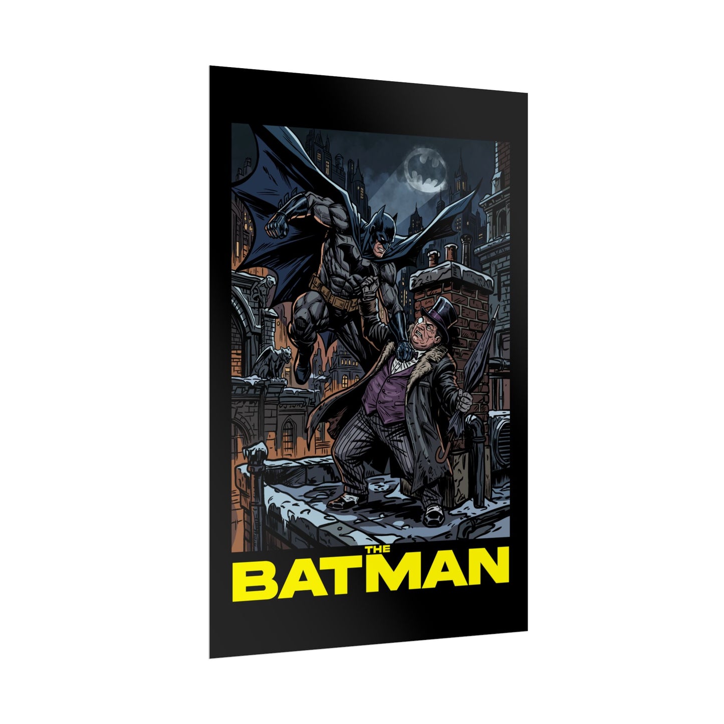 Batman vs Penguin Cinematic Rolled Poster