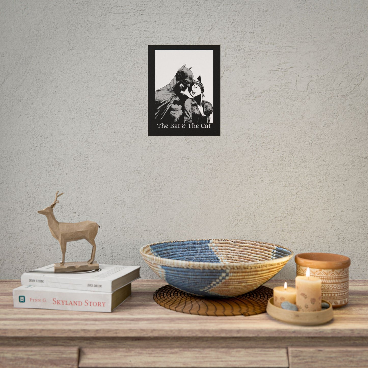 The Bat & The Cat Cinematic Comic Art Print