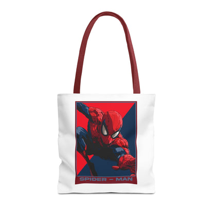 Spider-Man Graphic Tote Bag — Retro Red & Blue Comic Design