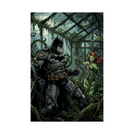 Batman & Poison Ivy Greenhouse Sticker