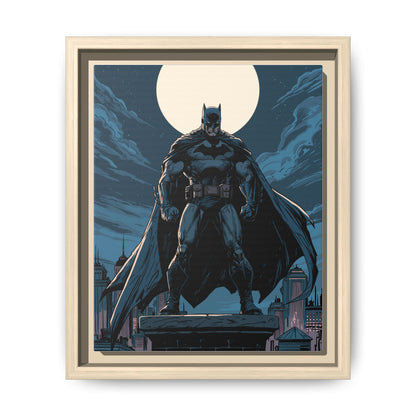 Batman Moonlit Matte Canvas Framed Print