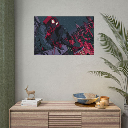 Spider-Verse Miles Morales Poster — Neon City