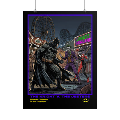 Batman vs Joker Rolled Poster — 'The Knight v. The Jesters' Comic Art Print