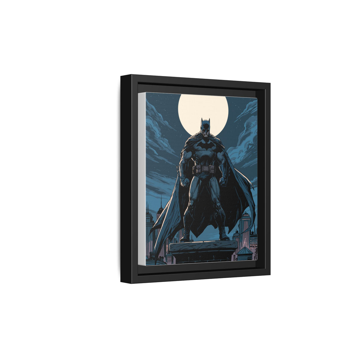 Batman Moonlit Matte Canvas Framed Print