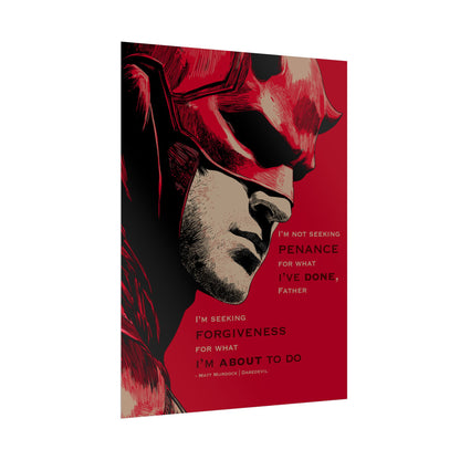 Daredevil Quote Rolled Poster — 'I'm Seeking Forgiveness'