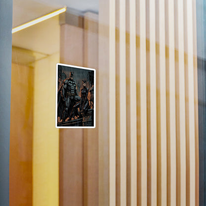 Batman & Catwoman Rainy Night Vinyl Sticker