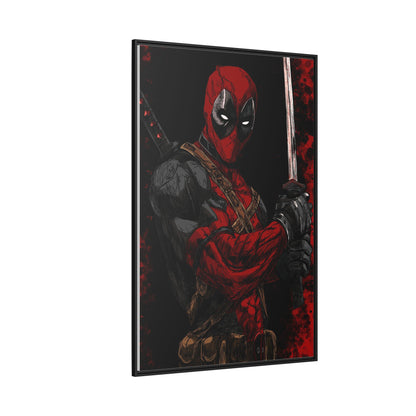 The Merc #2 - Framed Canvas Wall Art — Comic Antihero Sword Portrait