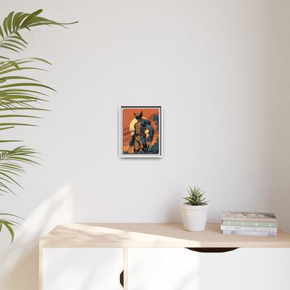 Wolverine Matte Framed Canvas Print