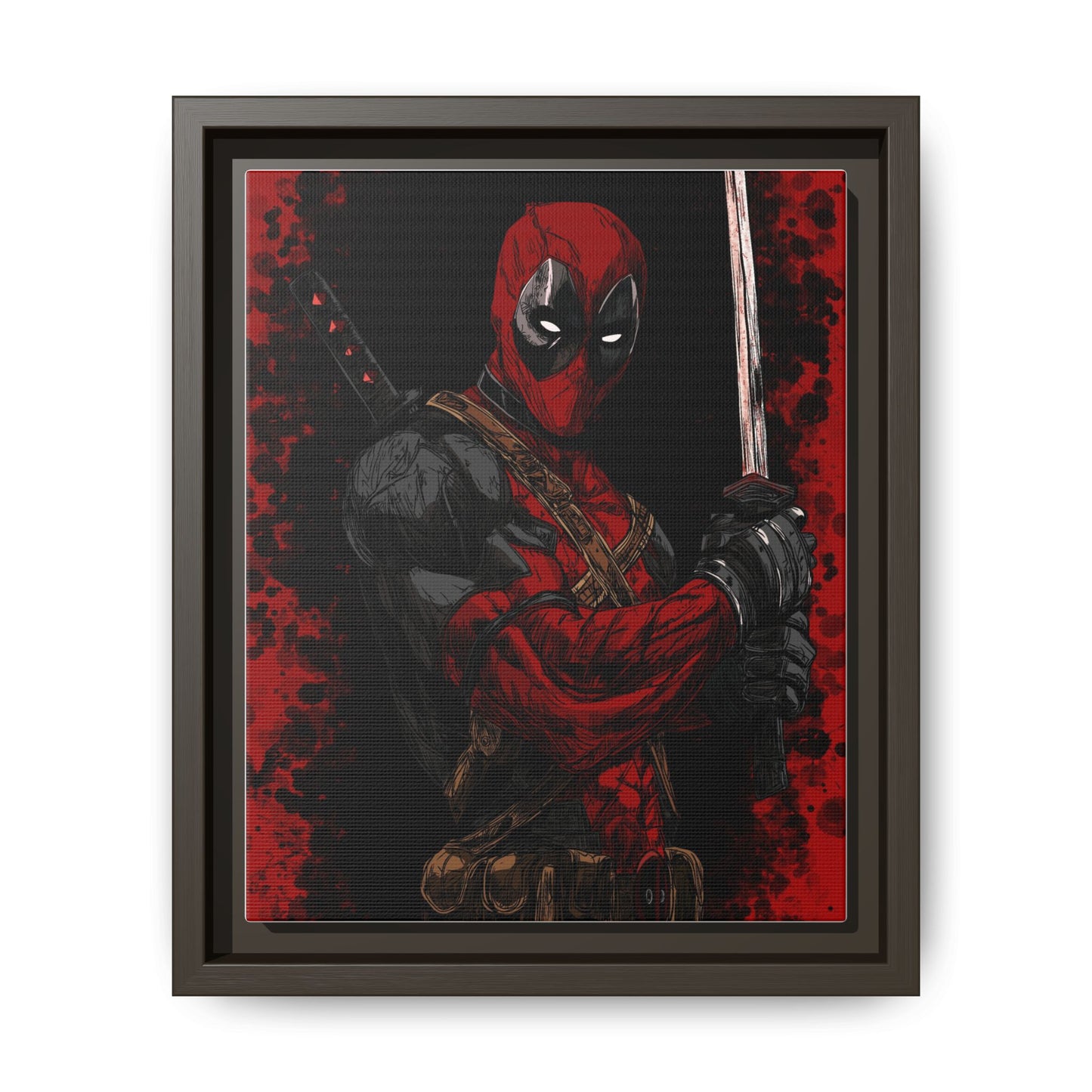The Merc #2 - Framed Canvas Wall Art — Comic Antihero Sword Portrait