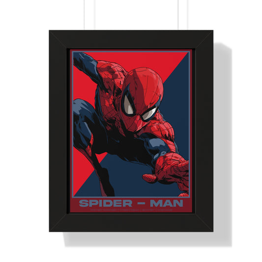 Spider-Man Framed Poster — Vertical Comic Art Print