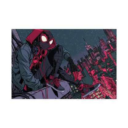 Spider-Verse Miles Morales Poster — Neon City