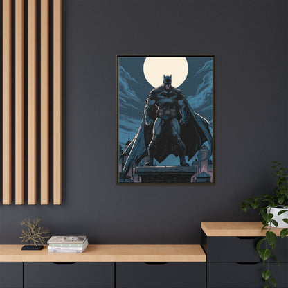 Batman Moonlit Matte Canvas Framed Print