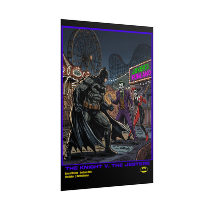 Batman vs Joker Rolled Poster — 'The Knight v. The Jesters' Comic Art Print