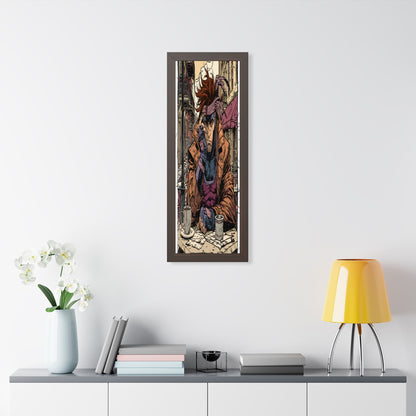 Gambit Framed Poster - Brooding Comic Cafe Art